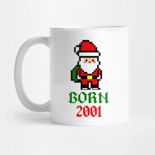 8bit santa born 2001 Mug